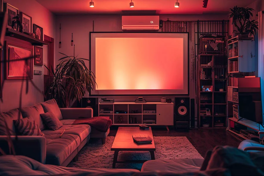home cinema with projector